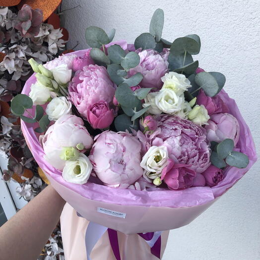 🔝🩷WOW Букет Пионы Розы эустомы Bloom Room в подарок