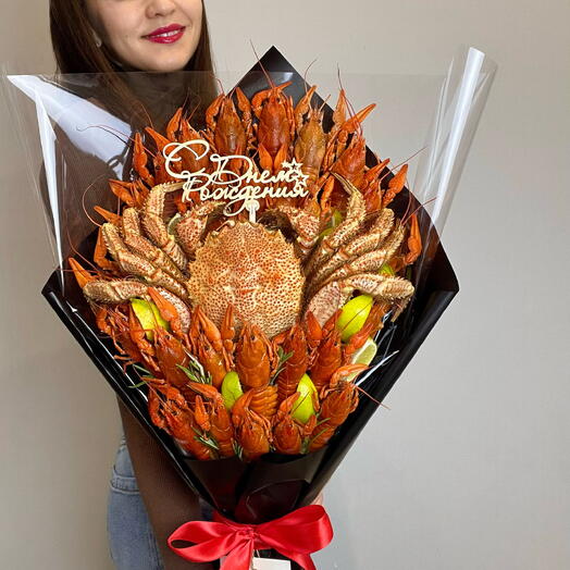 Букет с крабом и раками