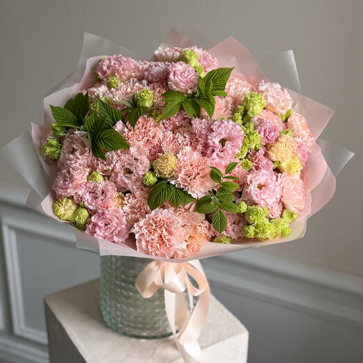 Эустома и диантусы 🌸