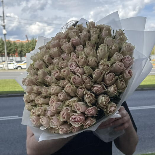 Розовая Роза не крупная