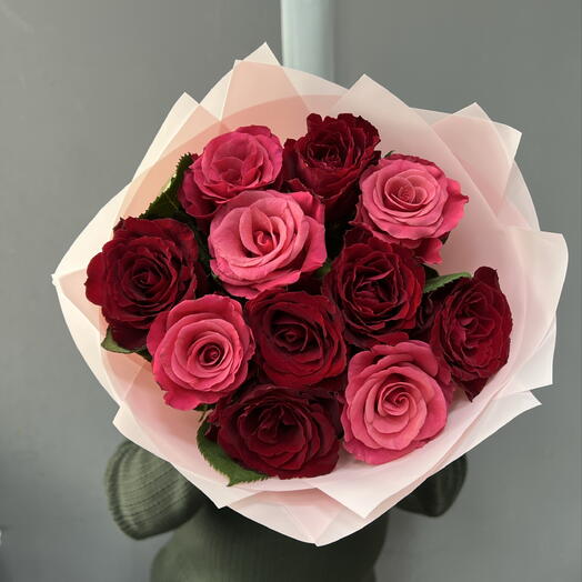 Яркие розы 11 шт 🌹