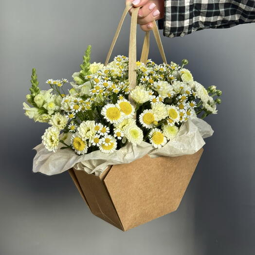 Сумка-композиция с ромашками 🌼