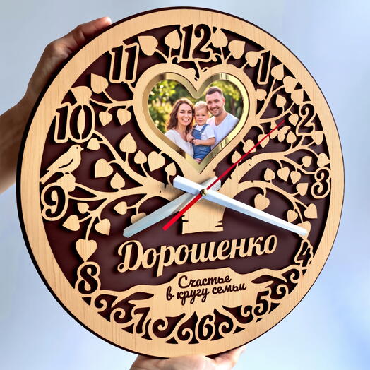 Часы с вашей фамилией и фотографией