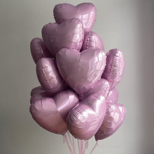 Шарики розовые сердца 💓