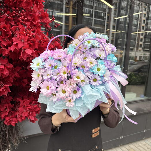 Дофаминовая композиция из хризантем💞💜