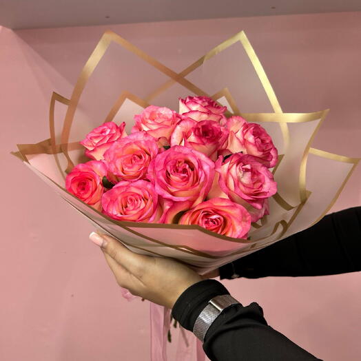 💗 Яркая классика | 11 роз Джумилия