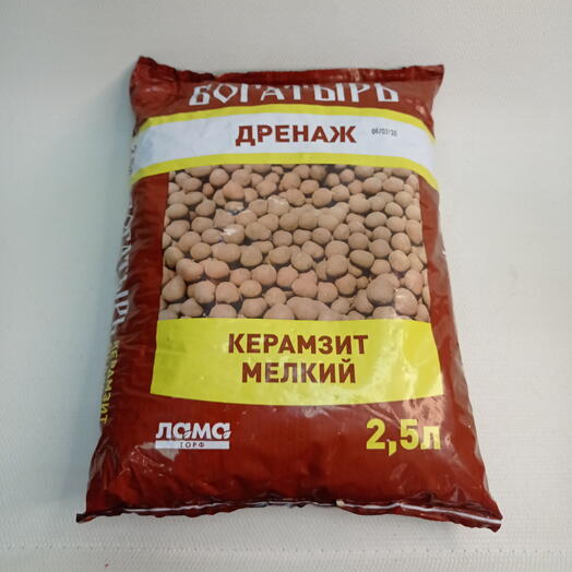 Дренаж керамзит мелкий (фракции 5-10 мм, 2,5 л)