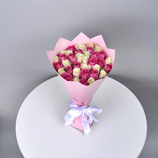 Нежный Микс из 35 Роз