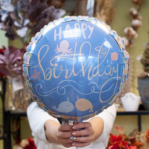 Фольгированный воздушный шар Happy Birthday