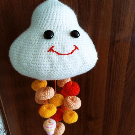 Pendant for baby cradle, handmade toy