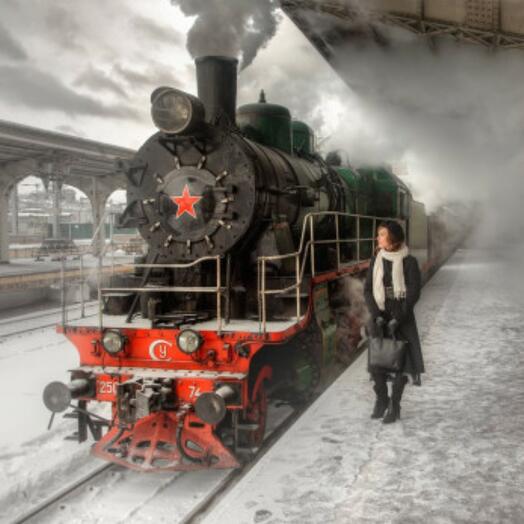 Путешествие на ретропоезде для двоих с Балтийского вокзала