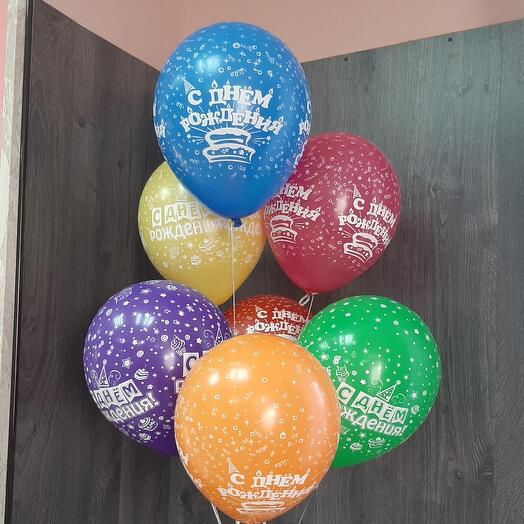 7 латексних куль з ДНЕМ народження