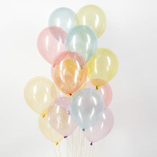 Фонтан из гелиевых шаров Весна