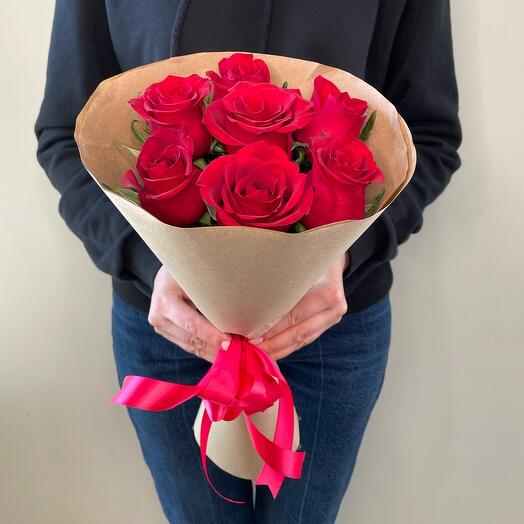 Red Roses in Kraft