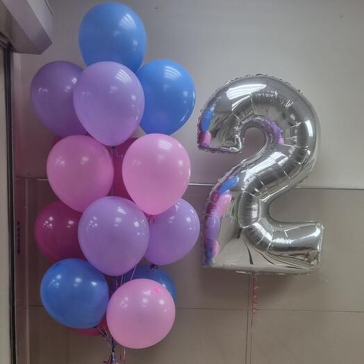 Set of balloons "Birthday girl"