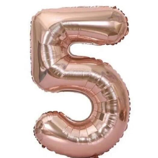 Figure "5" rose gold 102cm