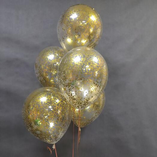 Balls with confetti