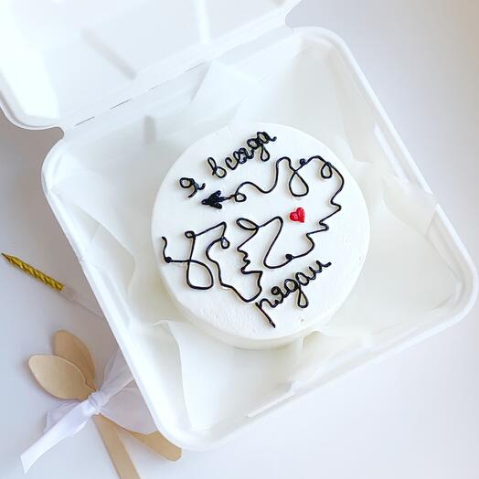 Bento cake "I'm always there" as a gift to your beloved, beloved, mom, girlfriend, girlfriend