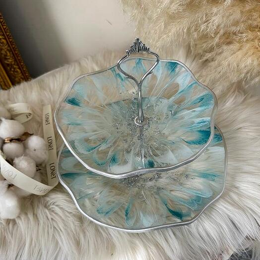 Фруктовница этажерка 2 яруса "BLUE"