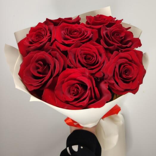 Букет из 9 красных роз 🌹