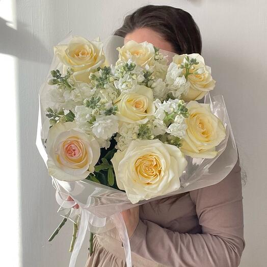 Rose peony + mattiola
