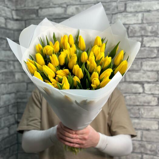 Желтые тюльпаны (51шт)