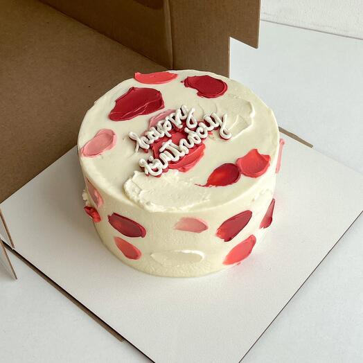 Торт 1 кг с мазками на день рождения 🎂