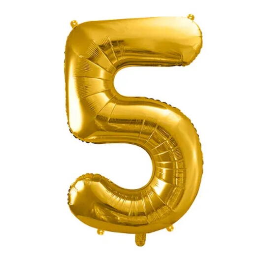 Balloon «5» gold