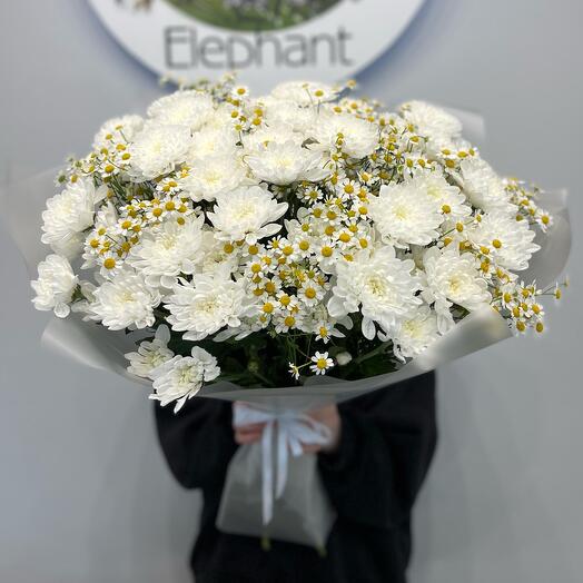 Зефирка из хризантем и ромашек