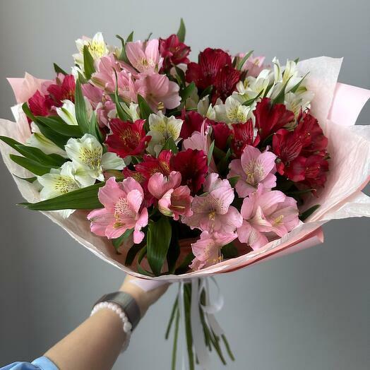 Bouquet of 15 persistent alstroemeria Mix 55 cm