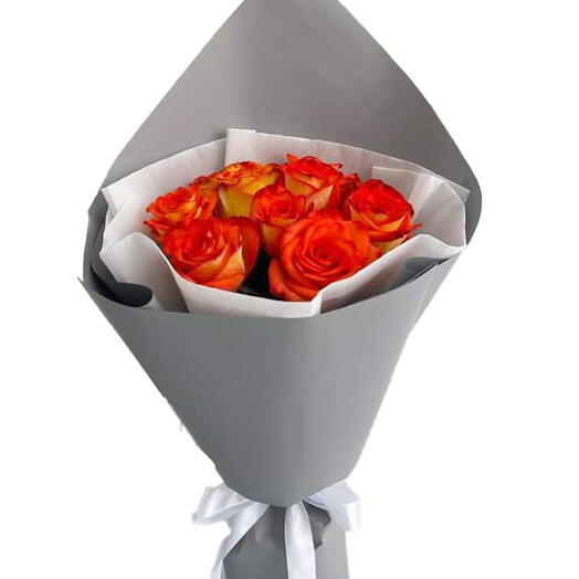 Orange Rose Bouquet - Vibrant Floral Arrangement