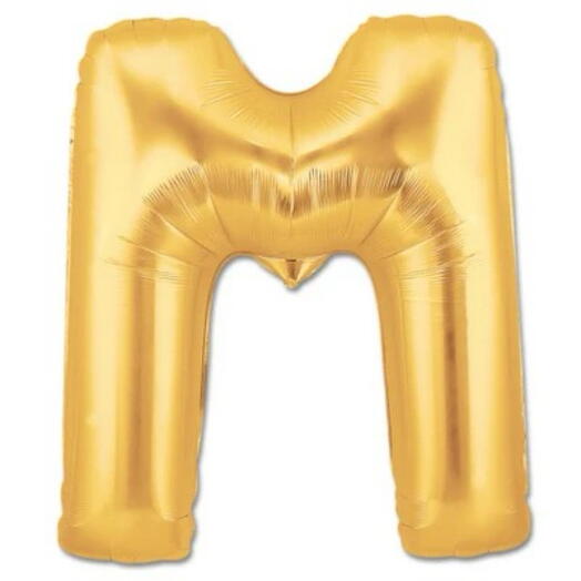 Letter M Golden Foil Balloon