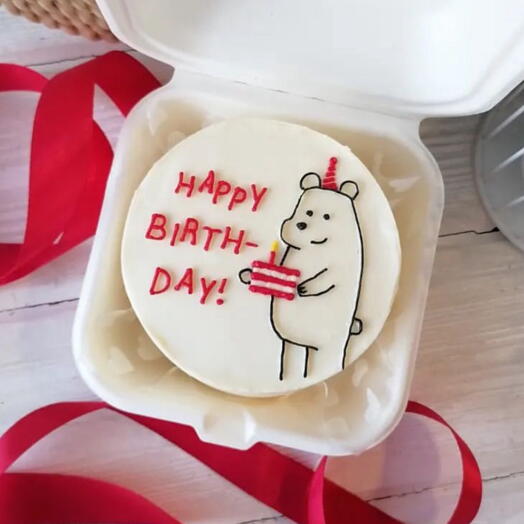 Бенто торт мишка happy birthday