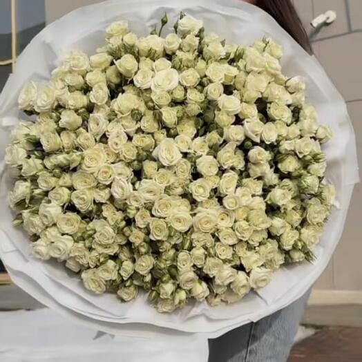 51 белая кустовая Роза
