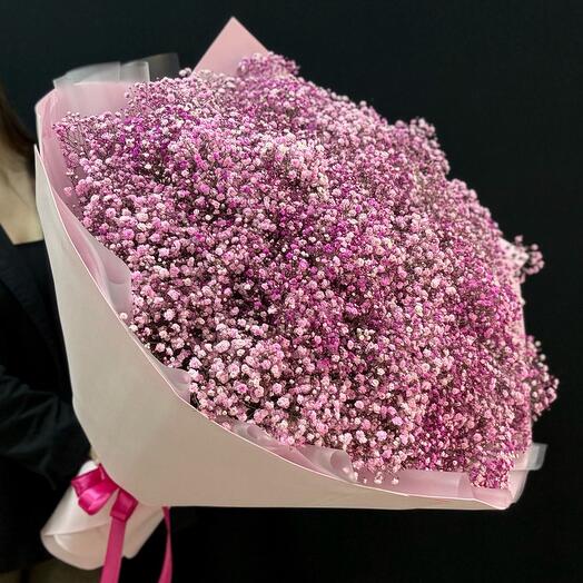 Букет ГИГАНТ из 51 розовой гипсофилы (мб 112)