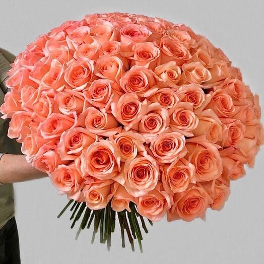 Bouquet of orange roses 51 pieces