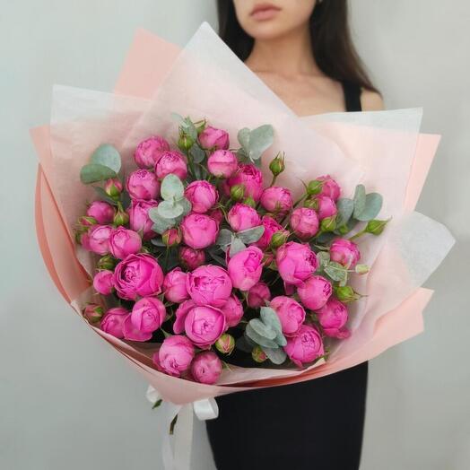 Букет из пионовидная  роза  Мисти баблс