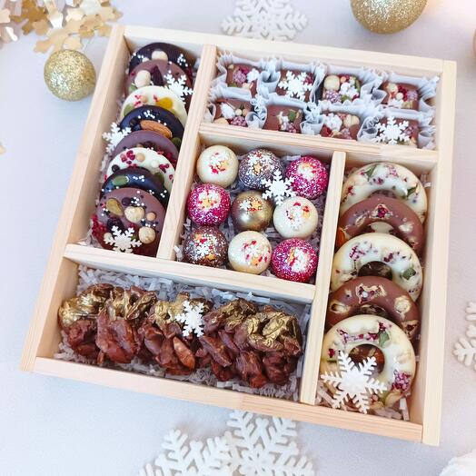 Новогодний подарочный набор. Сладкий набор. Шоколадный набор