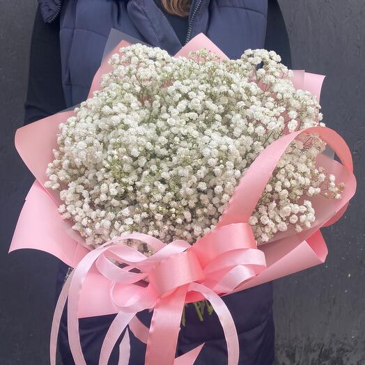Букет из белой гипсофилы «Зефир»
