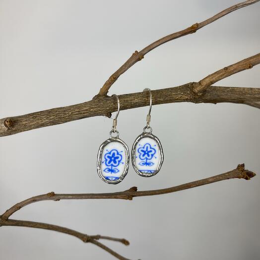 Pendientes hechos a mano de la Flor