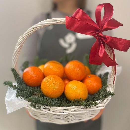 Корзинка с мандаринами и нобилисом🎄🍊