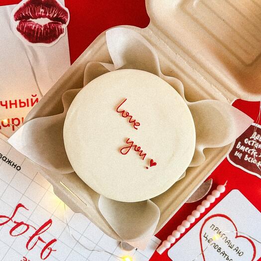 Бенто торт love you день влюбленных, подарок на 14 февраля