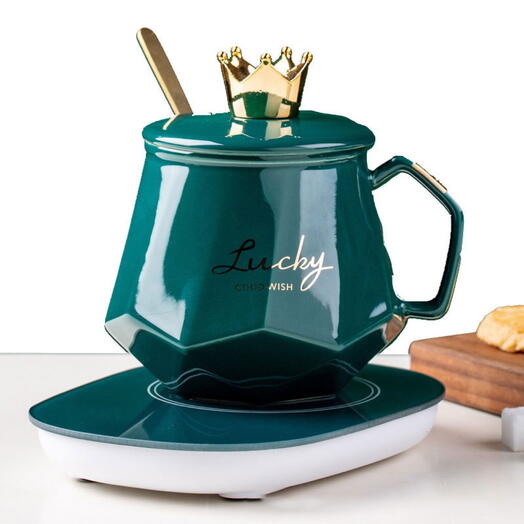 Crown head Coffee mug with warmer in Gift box