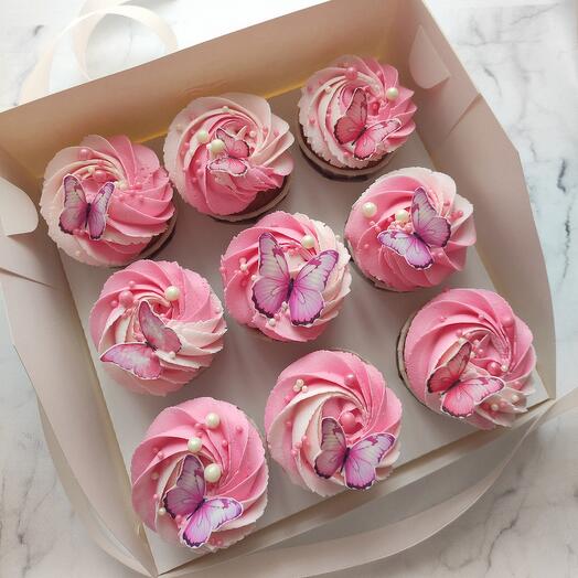 Капкейки с бабочками