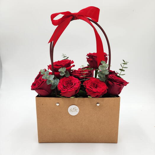 Red Rose Flower Bag