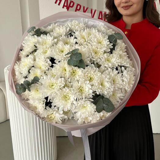 Облачко из кустовых хризантем