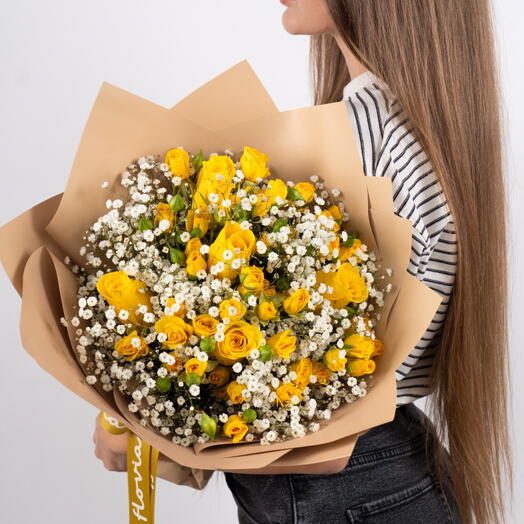 Yellow mix bouquets