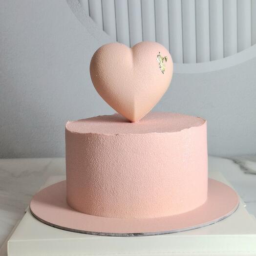 Pink heart Cake