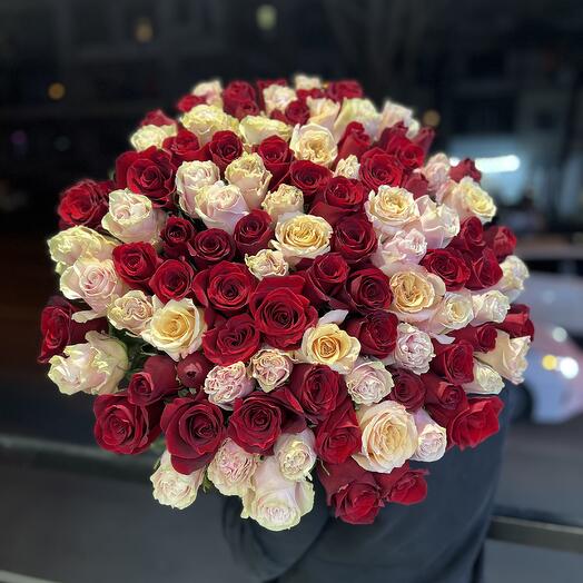 100 rose bouquet️💛💗