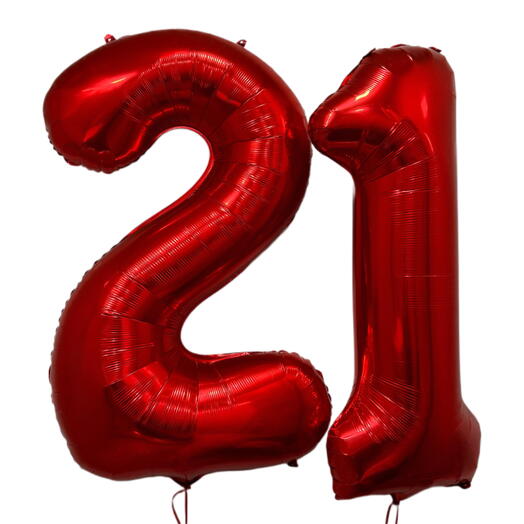 НА ВЫБОР Воздушные шары (2шт) 100см цифры красные. Helium balloons ON CHOICE (2pcs) 100cm numbers red